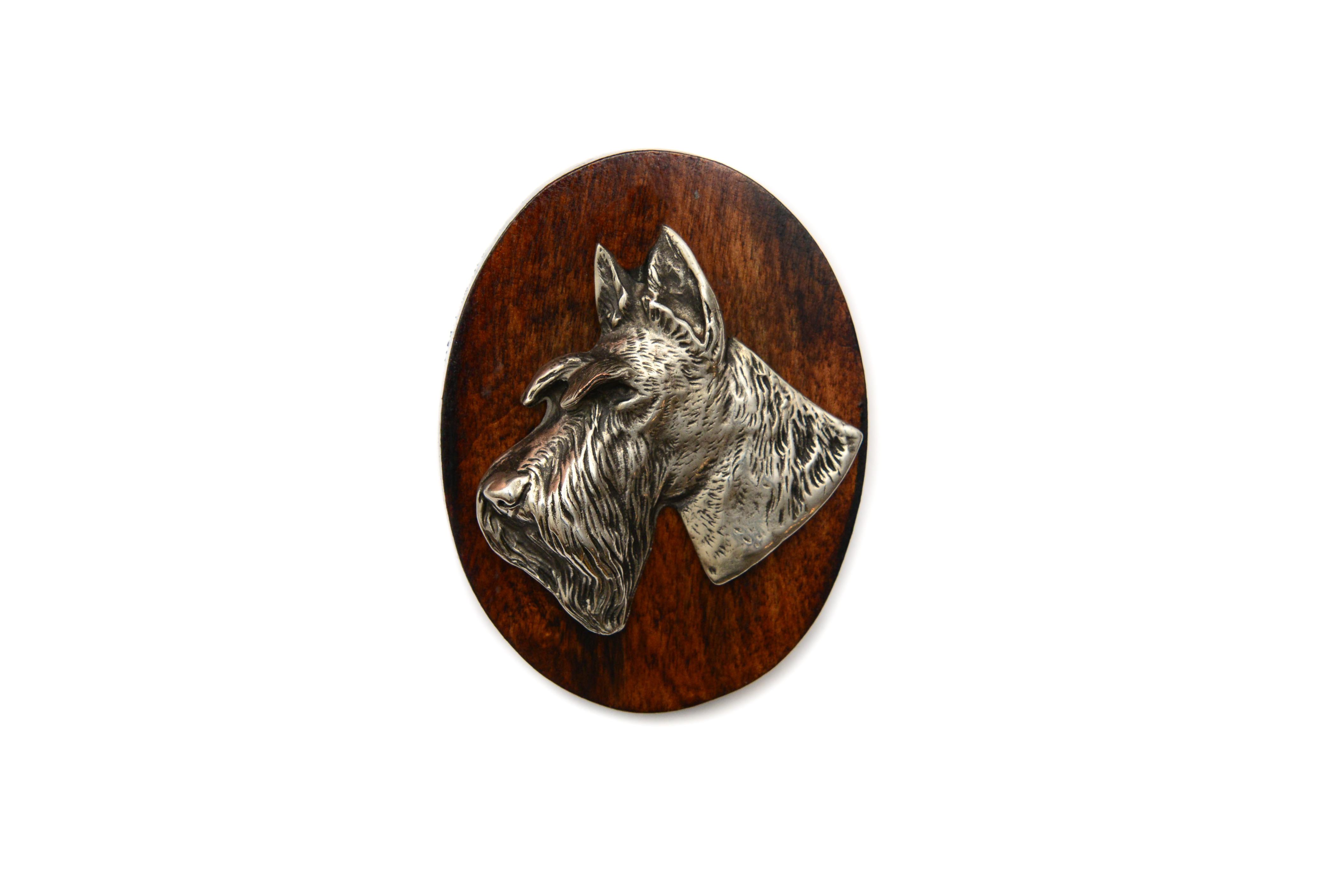 

Scottish terrier, Aberdeen Terrier, Scottie, Aberdeenie I - Dog show brooch, starter number clip, dog pin by Art-Dog