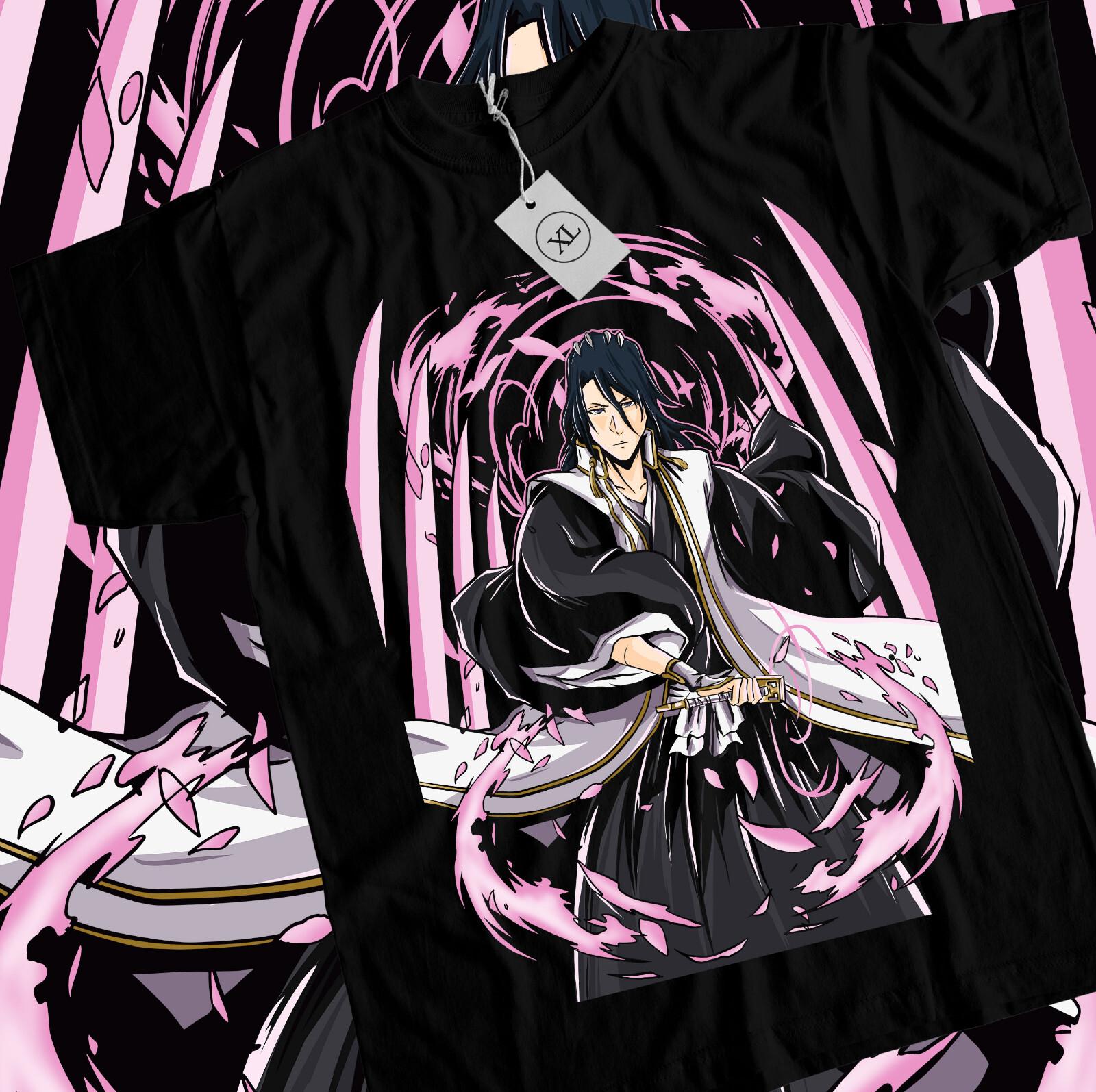 Byakuya Kuchiki T-shirt Bleach Shirt Manga Strip Anime Graphic Tee All Size L