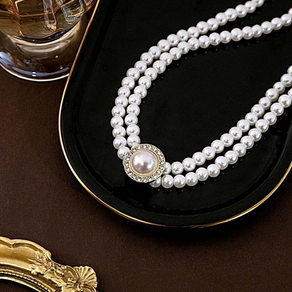 Party Pearl Necklace Beads Pearl  Choker Fashion Pearl Chain