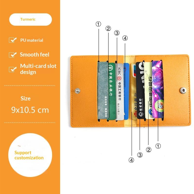Ultra-Thin Small Bank Card Multi Card Slot Card Holder Wallet Women Men Credit Card Bag Male Card Holder Solid Leather Wallet