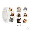 500Pcs/Roll Kuso Funny Animal Emoji - Cat & Dog Kids Rewards Stickers - DIY Scrapbooks Album Decor Sealing Label Decals