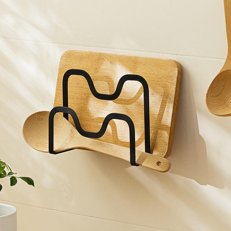 Wall-Mounted Pot Lid & Cutting Board Organizer Rack