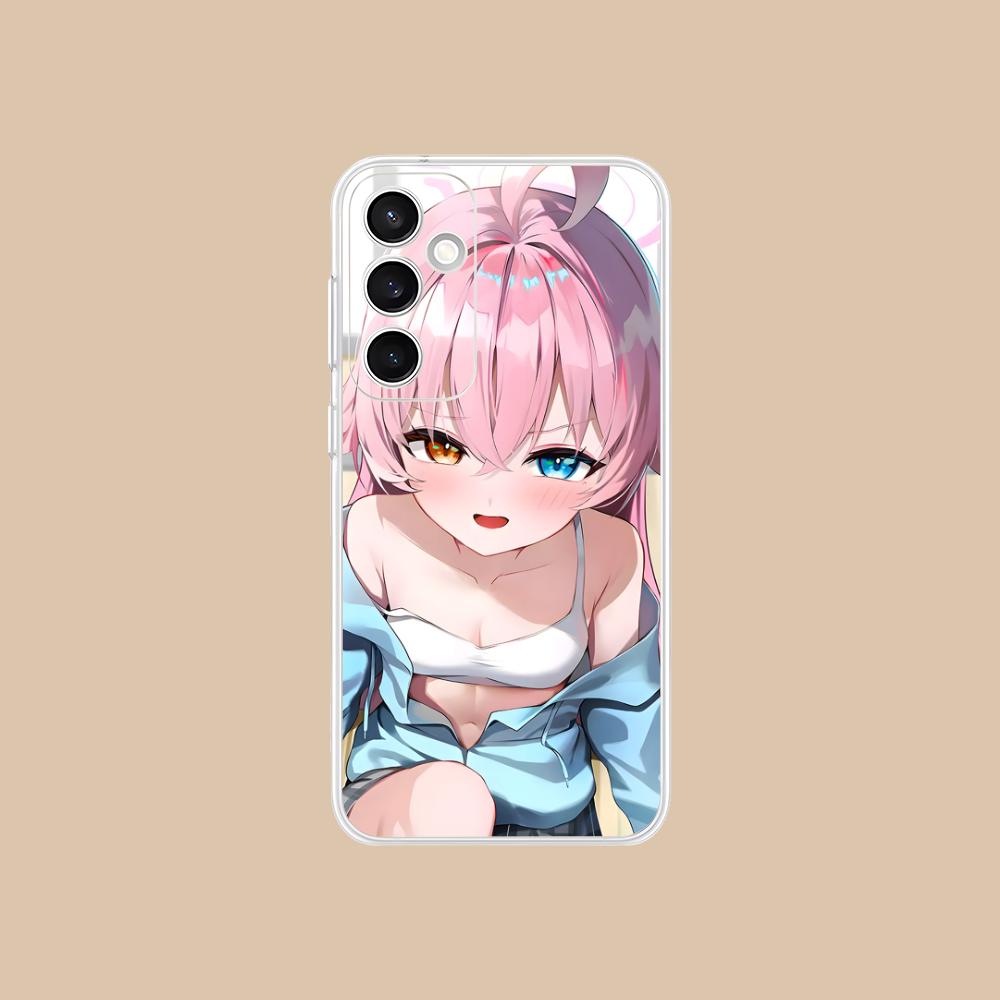 Blue Archive Takahashi Hoshino Clear Mobile Phone Case for Samsung Galaxy S25 S24 S23 S22 S21Plus FE Ultra Colorful Cover
