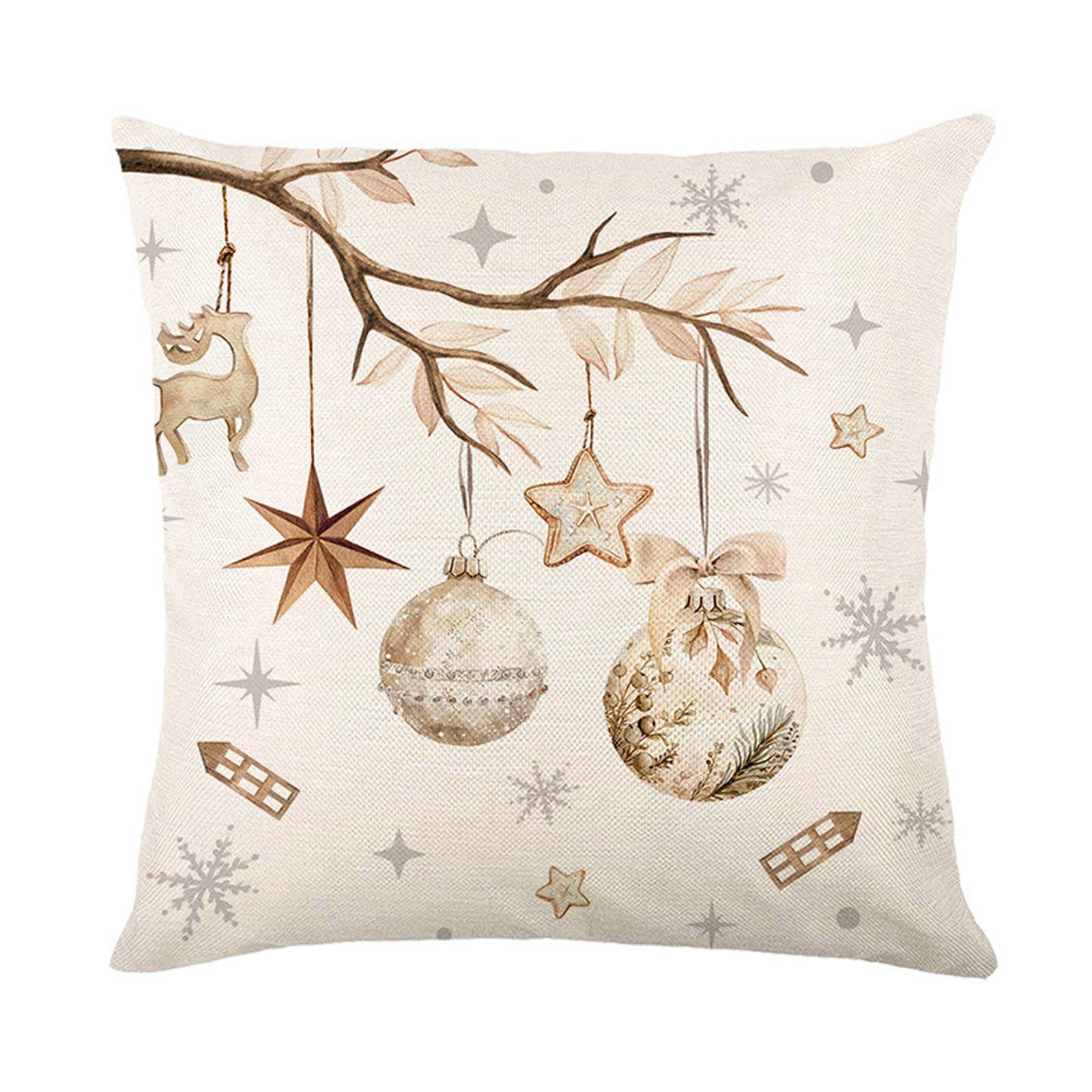 

Подарок Снежинка Дерево Олень Рождественская Наволочка 45 X 45 См Наволочка Украшение Декор Дивана One Size