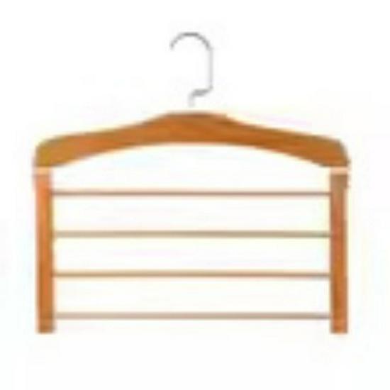 Solid Wood Multi-Layer Hanger for Pants, Towels, Scarves, and Ties
