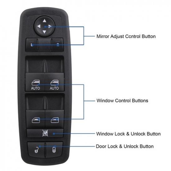 Window Switch Power Control for 2010-2011  Chrysler/Dodge Grand Caravan 901-483
