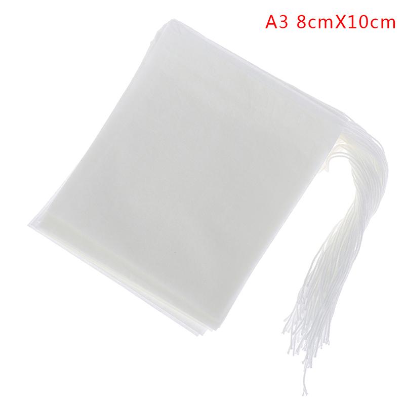 100Pcs/Lot Tea Bag Teabags Biodegradable Paper Drawstring Eco-Friendly Filter Empty Loose Leaf Powder Herbal Medicine Strainer