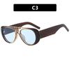 Fashion New Retro Oval Large Frame Sunglasses Wide Leg Jelly Color Personalized Design UV Resistant Sunglasses Female