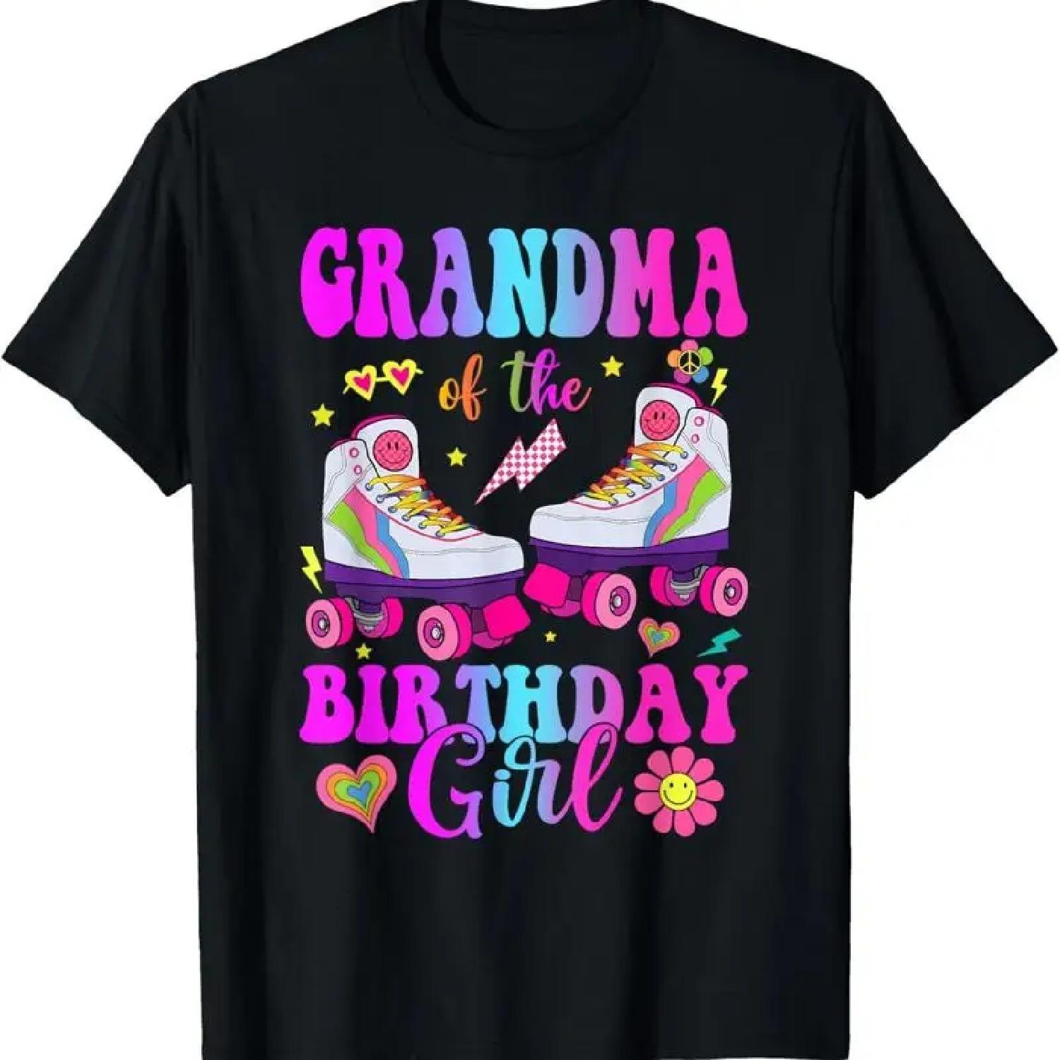 Let S Roll Grandma Of The Birthday Girl Roller Skate T Shirt S