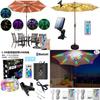 Ghirlandă Luminoasă pentru Umbrelă de Soare cu Telecomandă pentru Camping în Aer Liber și Decorarea Terasei