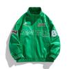 Giacca da Motociclista Casual Britannica alla Moda Stampata da Uomo in Pelle PU Abbigliamento da Uomo