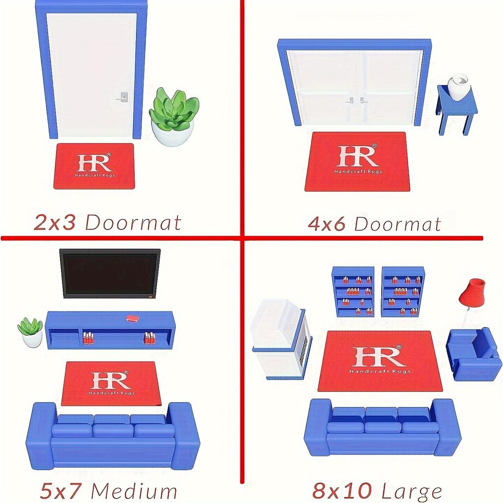 Fly Dartscheiben-Design Weiche Rutschfeste Teppichunterlage für Wohnzimmer & Küche - 1 Stück