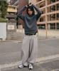 Zero Side Deep Tuck Loop Curved Sweatpants [Melange Grey]
