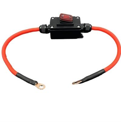 New Waterproof 60A 24v Motorcycle Power Master Switch Disconnector Isolator Switch + Cable Spare Parts (50cm)