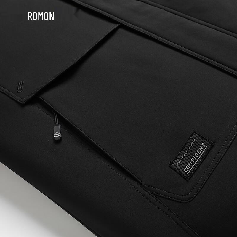 Romon Men's Winter Fleece Hooded Parka