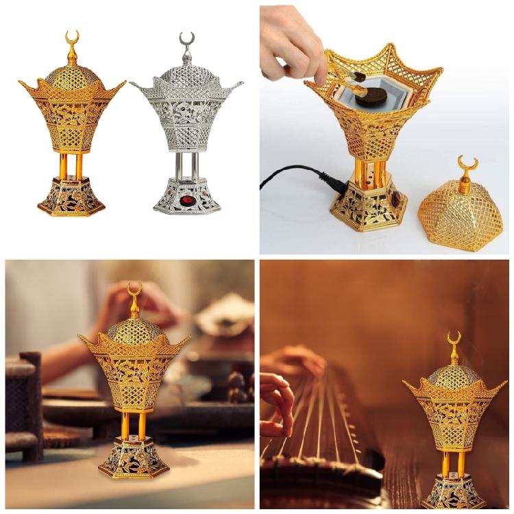 Elegantní arabské elektrické kadidelnice Zlatá povrchová úprava Zlepšuje atmosféru domova Vysoké teploty