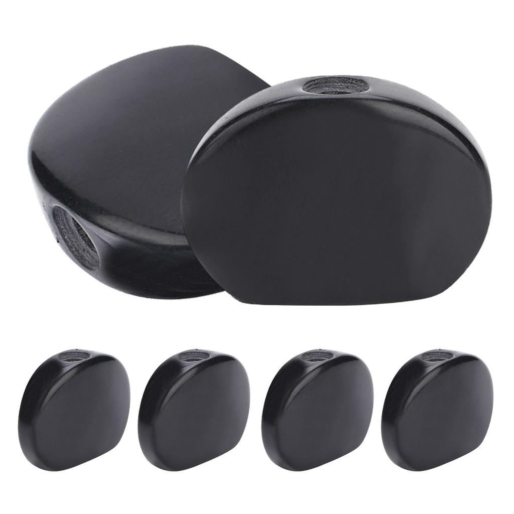 6 Pcs Guitar Tuning Peg Buttons Oval Black Machine Head Buttons Guitar Replacement Parts Instrument Accessory
