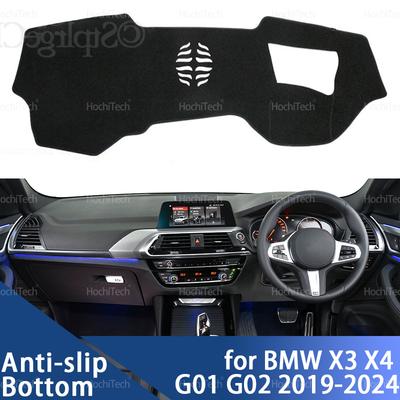 Dashboard Cover Avoid Light Anti-Slip Anti-dirty Mat Pad Sunshade Dashmat Protect for BMW X3 X4 G01 G02 2019-2024 LHD RHD