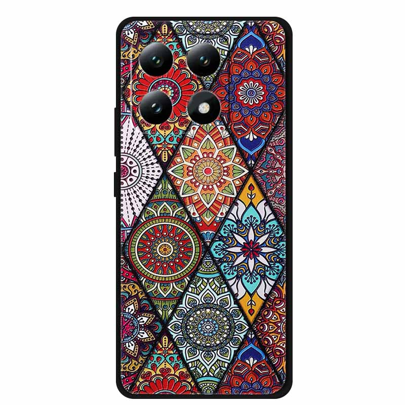 3D Flowers Case For Xiaomi 17 pro max Coque Relief Embossed Blossoms Funda Silicone Soft Back Phone Cover For Xiaomi17 TPU Para