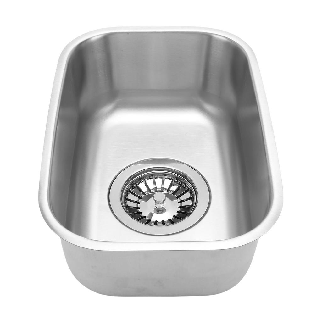 RV Sink Stainless Steel Mini Single Bowl RV Sink Wash Basin for Cars Boats RVs Yachts 12.6x8.66x4.72 in