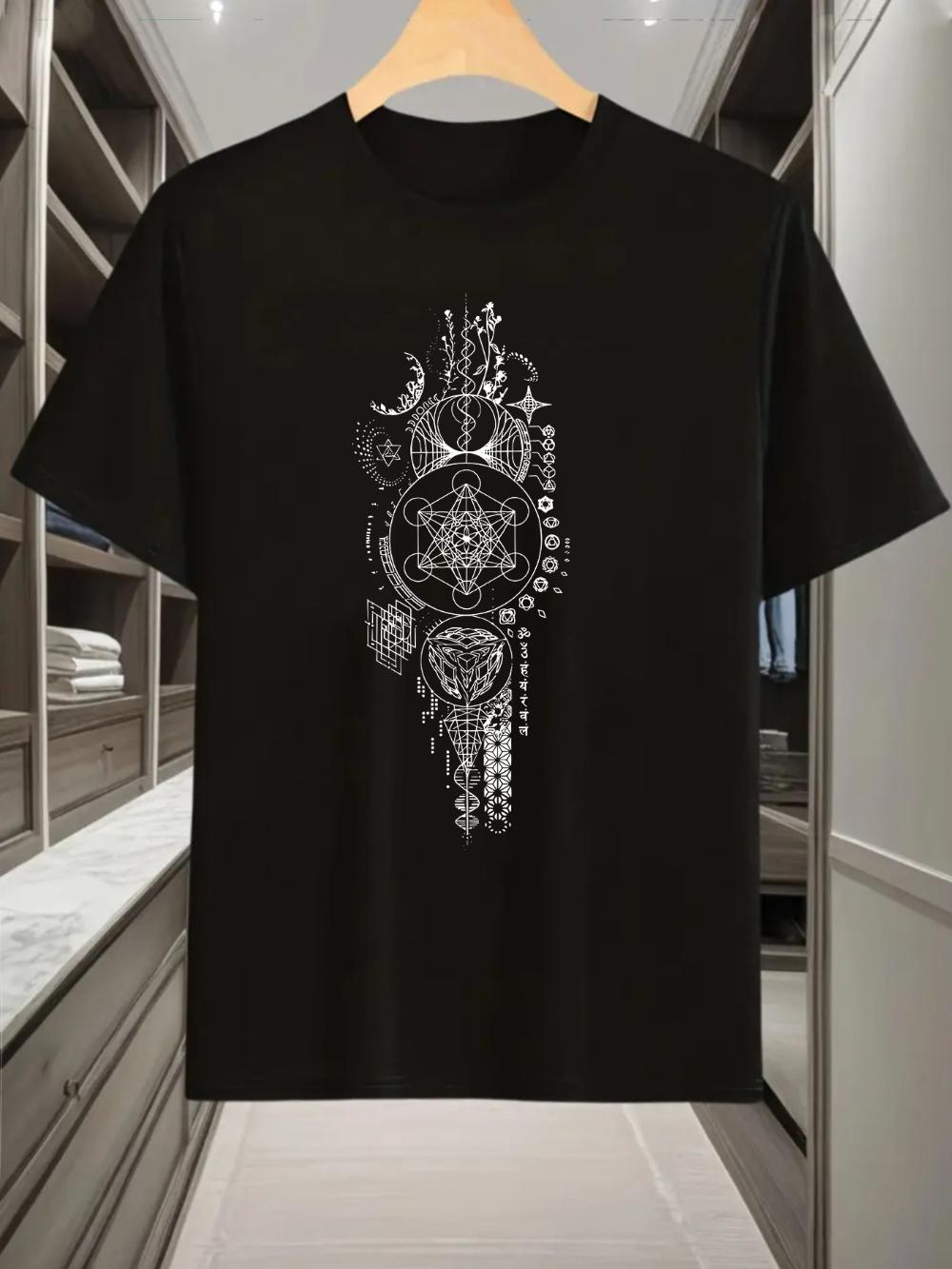 

Shirts Featuring The Flower of Life Sacred Geometry Designs Nature Themes Men s T-shirts for Summer S разноцветный