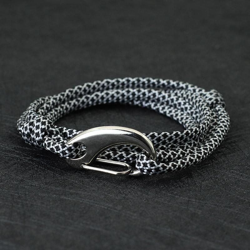 New Paracord Rope Bracelet For Men Stainless Steel Lobster Clasp Double Layer Warp Braclet Outdoor Survival Braslet Adjustable