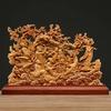 Thuja Wood  Carving Eight Immortals Sculpture Decor Dish Wood God of Wealth Lucky Gift Home Decor