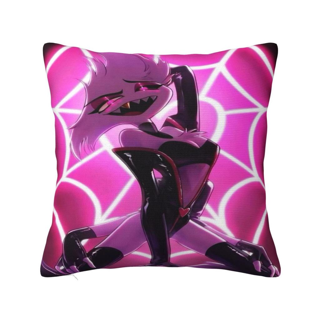 Cartoon H-Hazbin Hotels Pillow Cover Square Pillow Case Cushion Cover Funny Custom Diy Pillowcases For Sofa Bedroom Home Decor