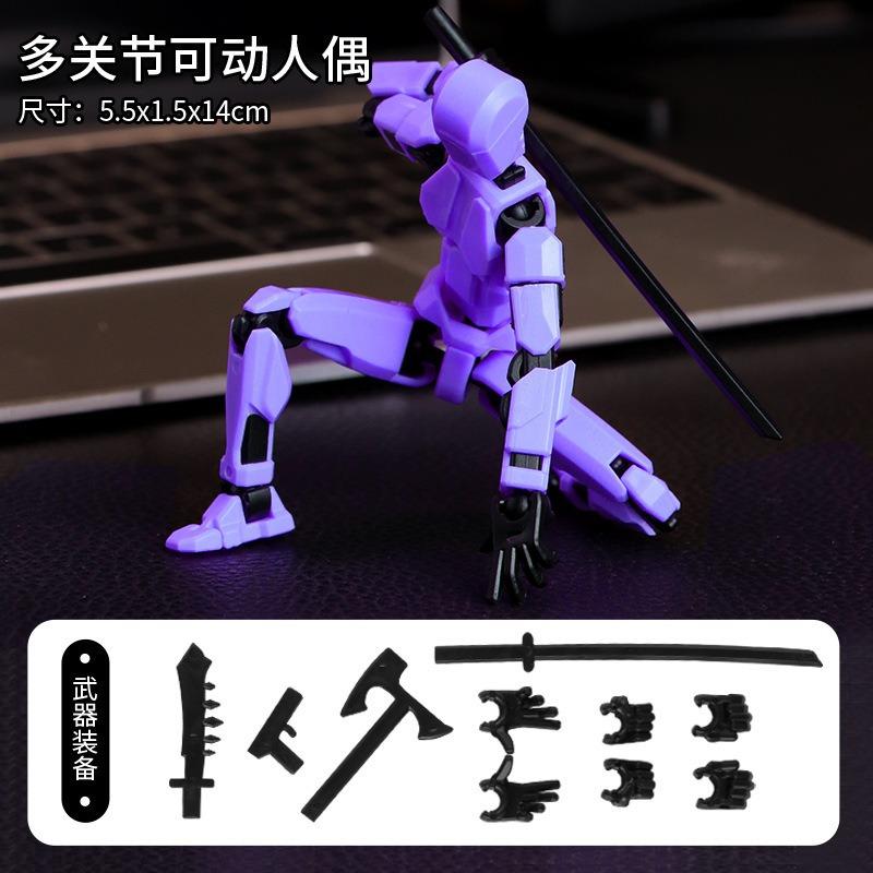 Multi-jointed, Transformable Robot 3D-printed Action Figure with 13 Joints, DIY Assembly Gift for Adults, Parents, and Children