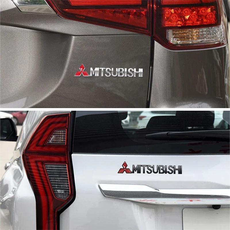 Metall Auto Seitenkotflügel Aufkleber Legierungsplakette Auto Logo Heckklappe Aufkleber Für Mitsubishi Ralliart X Lancer EX Competition Outlander