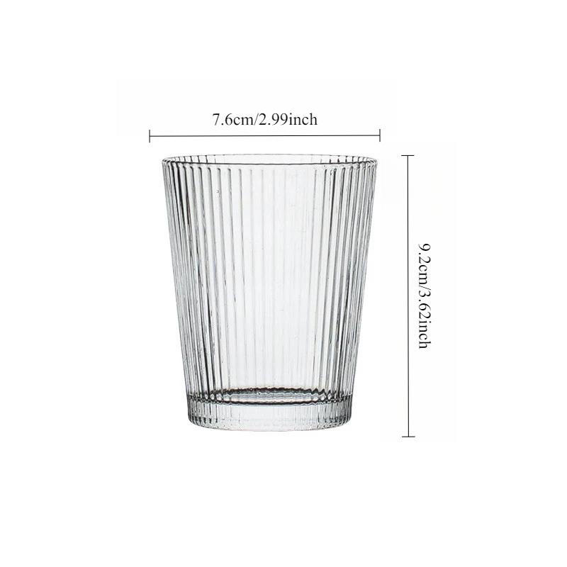 240ml/380ml Korean Style Glass Cups Wine Glasses Cafe Coffee Mugs Transparent Drinking Glasses Household Tea Cup New Year Gifts 1pcs
