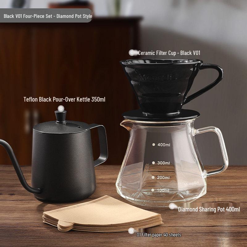 Qiwei V60 Ceramic Pour-Over Coffee Set