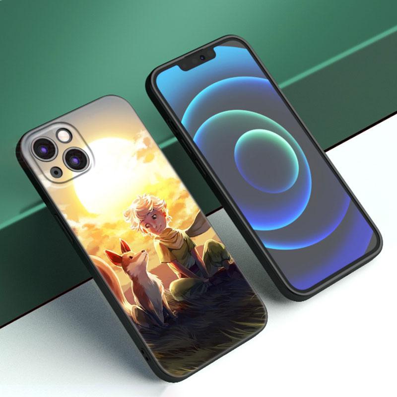 The Little Prince Art Phone Case For Apple iPhone 12 13 Mini 11 14 15 Pro Max 7 8 Plus X XR XS SE 2020 2022 Black Silicone Case