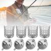 4Pcs PE Plastic Portable Fishing Feeder Lure Bait Cage Tackle Accessories with WeightM