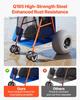 Strandkarre mit großen Rädern für Sand, 75 kg Tragfähigkeit, Robuster faltbarer Strandwagen mit 320 mm Ballonrädern, Isolierte Kühltasche, Sonnenschirm