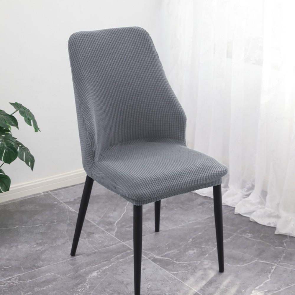 Curved Dining Chair Cover High-elastic Stool Slipcover Integrated Seat Cover for Home Decoration