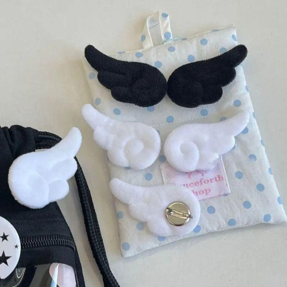 1 Pair Sweet Angel Wings Brooch Plush Angel Wing Badge New Angel Wings Pendant  Decorative