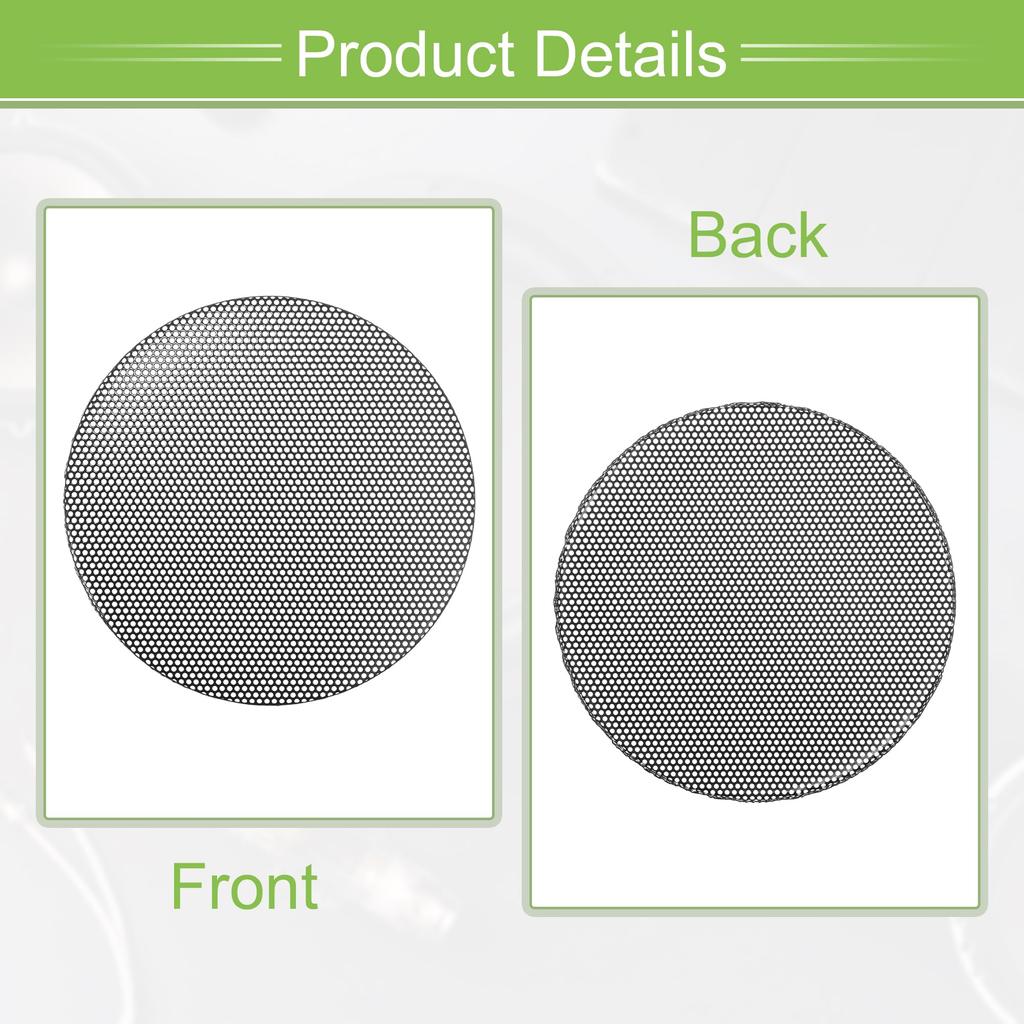 ACROPIX Universal 4.5" Speaker Grille Mesh for Audio Subwoofer 120x6.5mm Frameless Black - 1 Pack