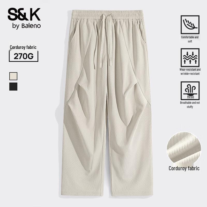 

Baleno SK Series Men s Pleated Corduroy Straight-Leg Pants 3XL