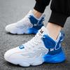Quanzhou Student Black and White Leather Running Shoes Platform-soled Casual High-top Dad Sneakers