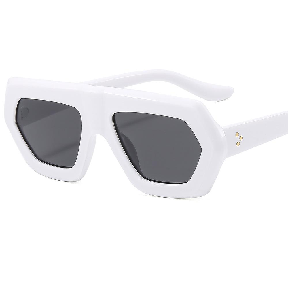 Sunglasses Unique Trending Retro Designer Sunglasses Authentic 2024 Celebrity Tortoise and Green Square Thick Sunglasses