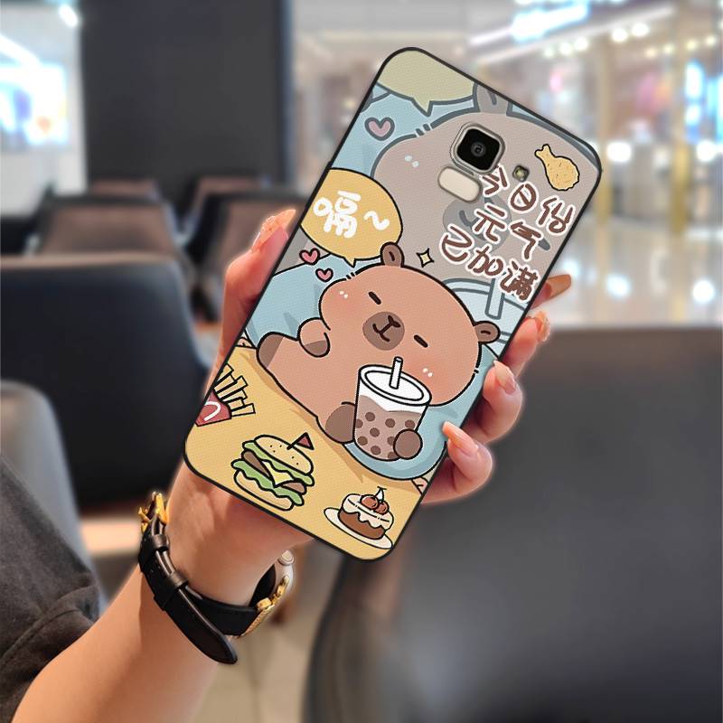 Shockproof Dirt-resistant Phone Case For Samsung Galaxy J6 2018/SM-J600F Durable Silicone Cartoon Anti-dust Soft case