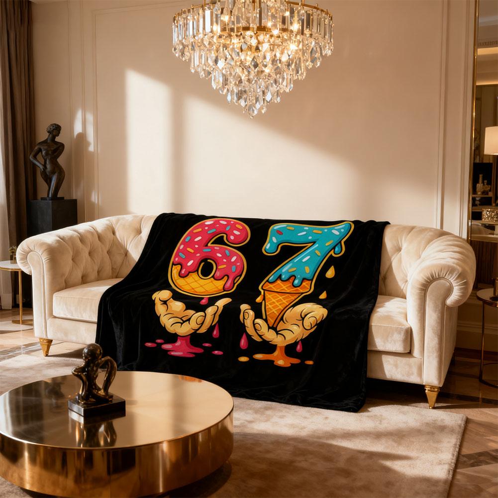 67 Flannel Fleece Bed Blanket Throw Blanket Lightweight Cozy Holiday Blanket for Bedroom Living Room Sofa Couch Christmas Gifts