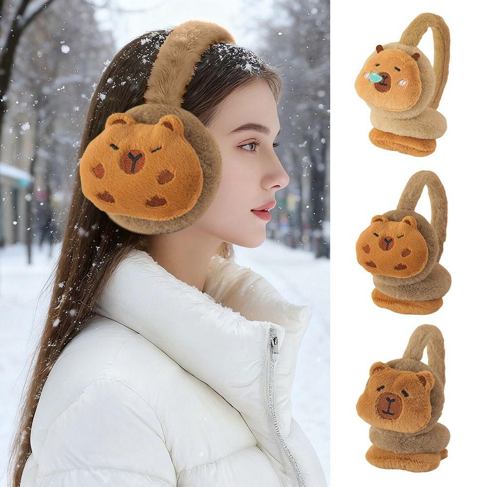 Drei-Ausdrucks-Design Capybara Ohrenschützer Warme Ohrenwärmer Mode Ohrenabdeckungen Winter