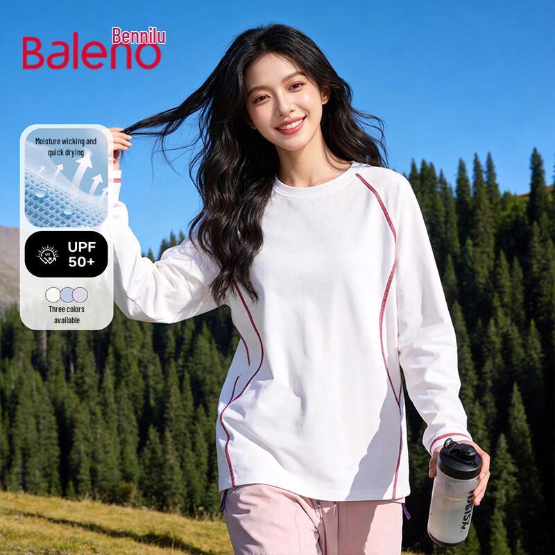 Baleno Women's Color-Block Long-Sleeve Casual Sporty T-Shirt