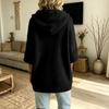 Cardigan Maglione con Cappuccio da Donna a Maglia, Colore Casual Manica Lunga Capospalla per Autunno Inverno