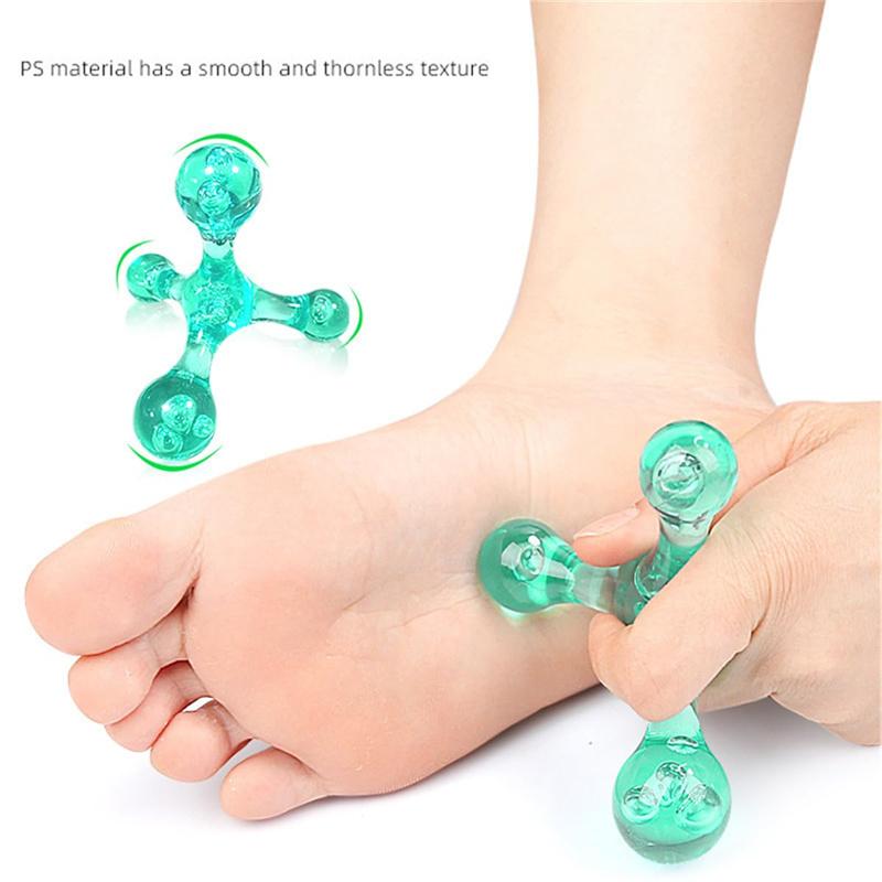 1 Stück Handmassagegeräte Werkzeuge, Rücken Tiefengewebe, 4-beinige Akupressur Sanftes Selbstmassagegerät Triggerdruckpunkt Massagegeräte