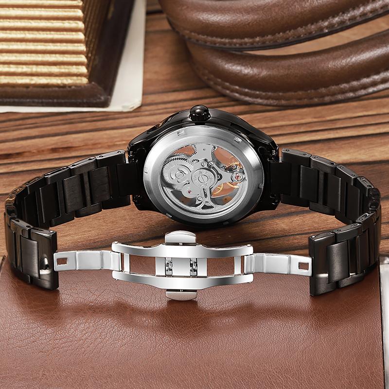 Luxury Brand Mens Tourbillon Watches Unique Design Automatic Mechanical Watch For Men Sport Mechanical Skeleton Wristwatch