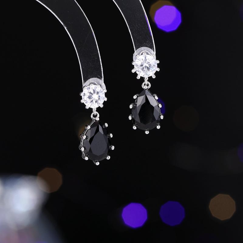 

Women s Light Luxury, Small and Simple Water Drop Zircon Earrings Elegant Fashionable Versatile and Unique Design Sense Earrings