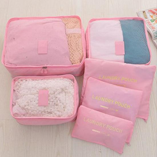 Korean-Style Waterproof Travel Organizer: 6-Piece Set